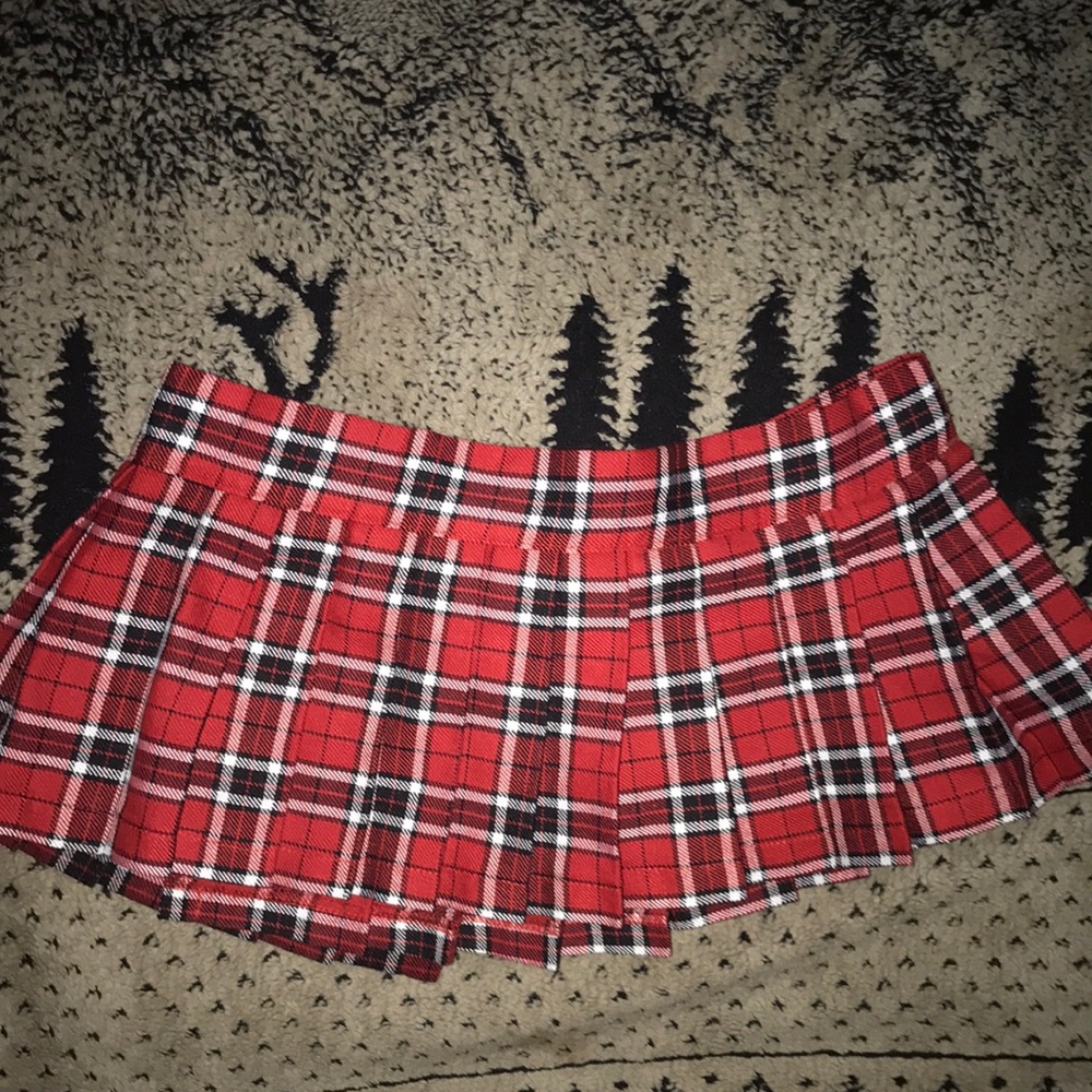 Red & Black Plaid Hustler Micro Mini-Skirt